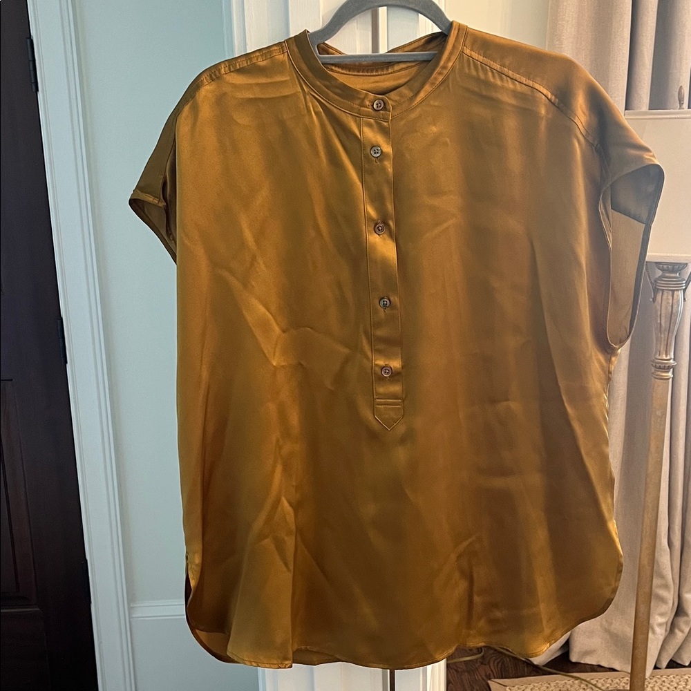 Banana Republic Silk Gold Shirt